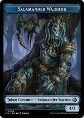 Salamander Warrior // Treasure Double-Sided Token [The Lost Caverns of Ixalan Commander Tokens] | Tables and Towers