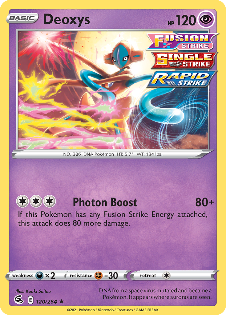 Deoxys (120/264) (Theme Deck Exclusive) [Sword & Shield: Fusion Strike] | Tables and Towers