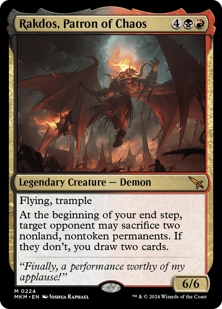 Rakdos, Patron of Chaos [Murders at Karlov Manor] | Tables and Towers