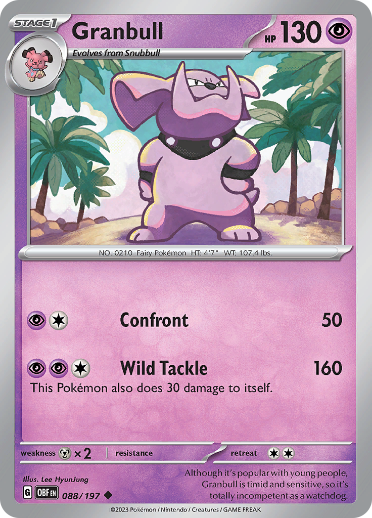 Granbull (088/197) [Scarlet & Violet: Obsidian Flames] | Tables and Towers