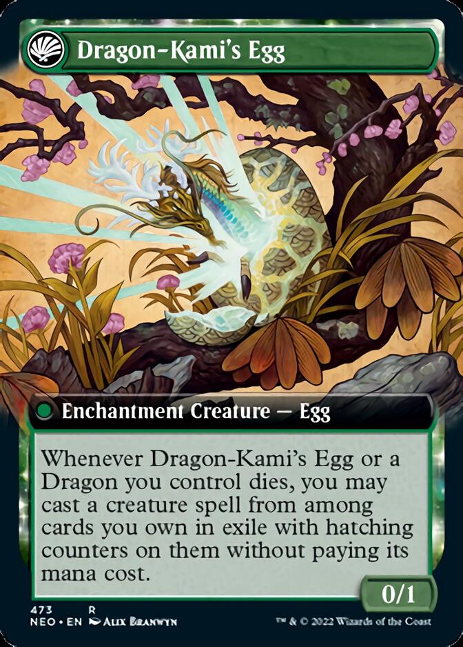 The Dragon-Kami Reborn // Dragon-Kami's Egg (Extended Art) [Kamigawa: Neon Dynasty] | Tables and Towers