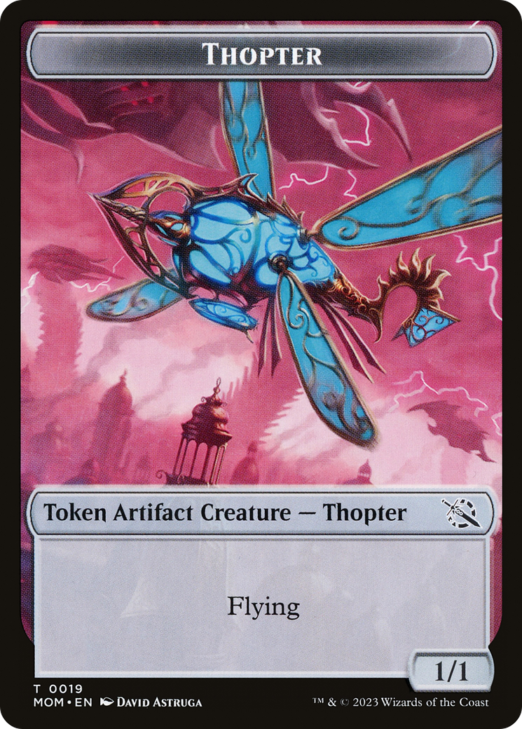 Warrior // Thopter Double-Sided Token [March of the Machine Tokens] | Tables and Towers