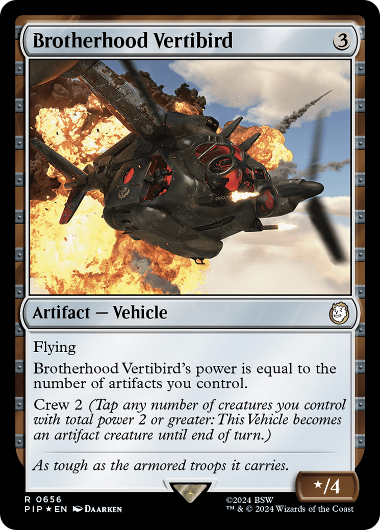 Brotherhood Vertibird (Surge Foil) [Fallout] | Tables and Towers