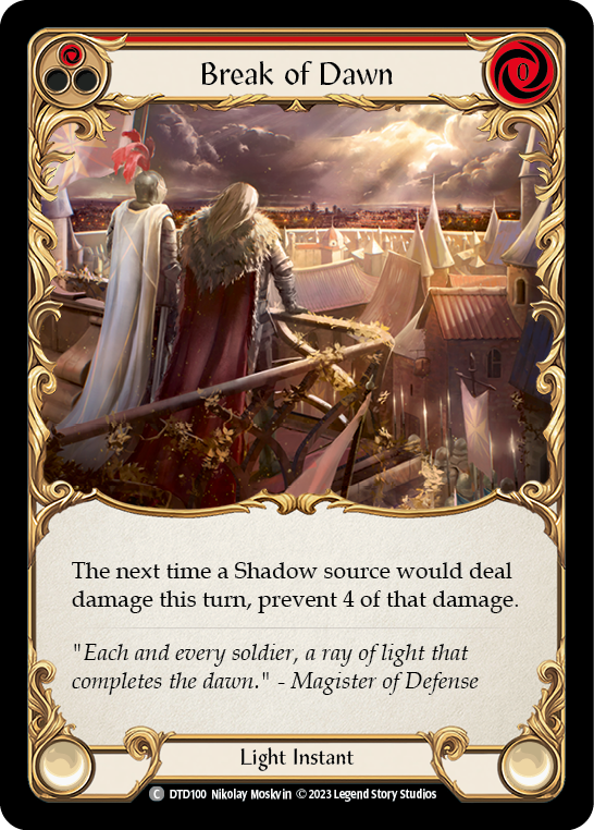 Break of Dawn (Red) [DTD100] (Dusk Till Dawn)  Rainbow Foil | Tables and Towers