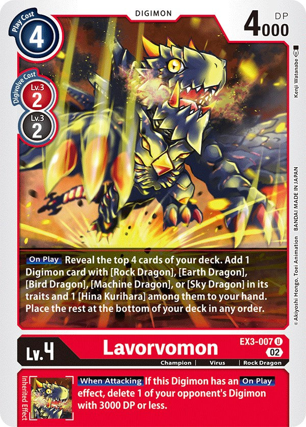 Lavorvomon [EX3-007] [Draconic Roar] | Tables and Towers