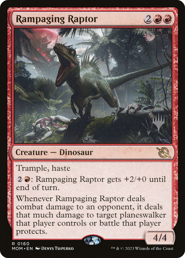 Rampaging Raptor (Promo Pack) [March of the Machine Promos] | Tables and Towers