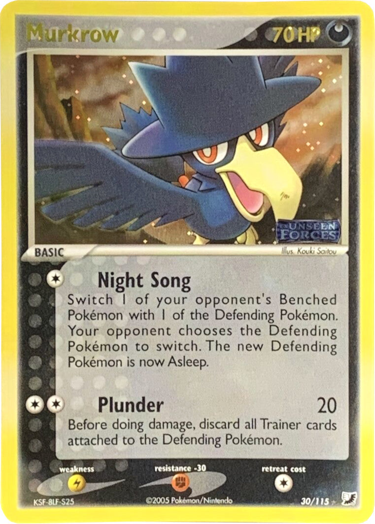 Murkrow (30/115) (Stamped) [EX: Unseen Forces] | Tables and Towers