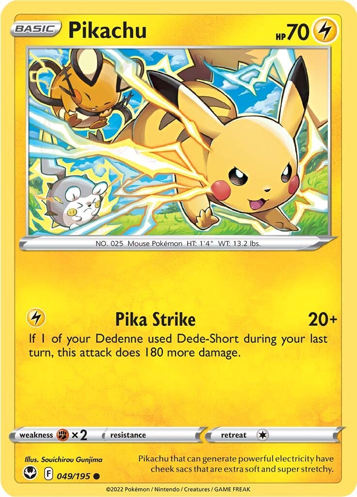 Pikachu (049/195) [Sword & Shield: Silver Tempest] | Tables and Towers