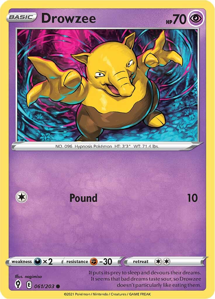 Drowzee (061/203) [Sword & Shield: Evolving Skies] | Tables and Towers