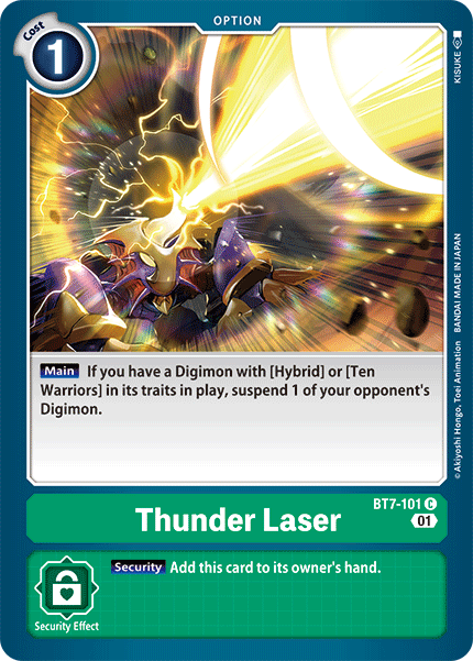 Thunder Laser [BT7-101] [Next Adventure] | Tables and Towers