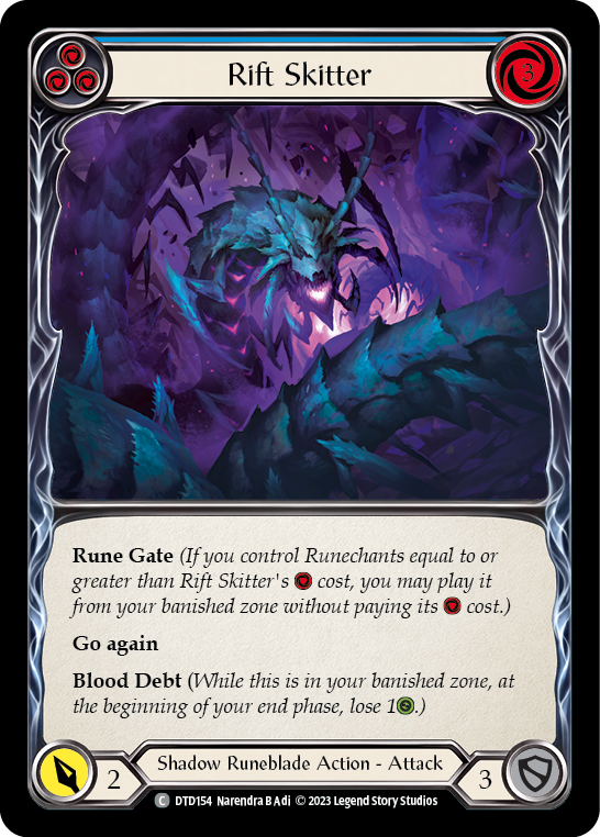 Rift Skitter (Blue) [DTD154] (Dusk Till Dawn)  Rainbow Foil | Tables and Towers