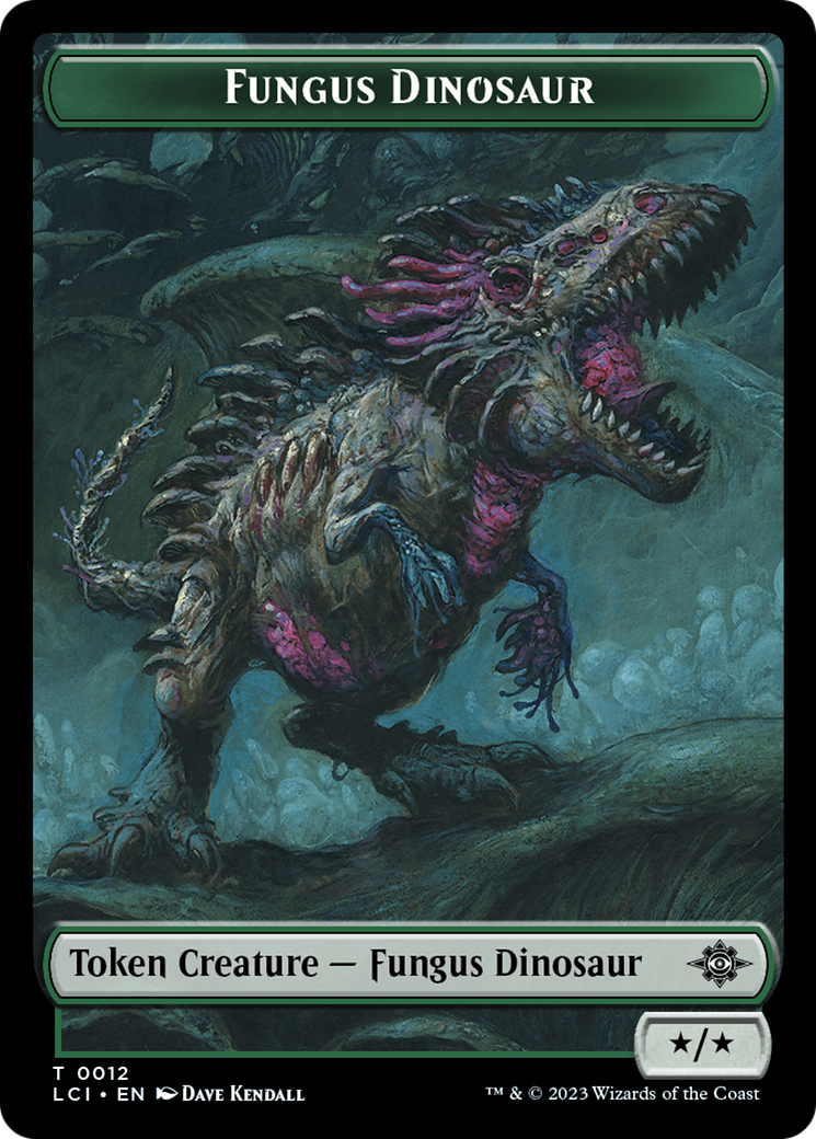 Fungus Dinosaur // Dinosaur (0001) Double-Sided Token [The Lost Caverns of Ixalan Tokens] | Tables and Towers