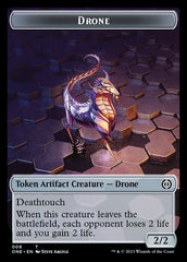 Rebel // Drone Double-Sided Token [Phyrexia: All Will Be One Tokens] | Tables and Towers