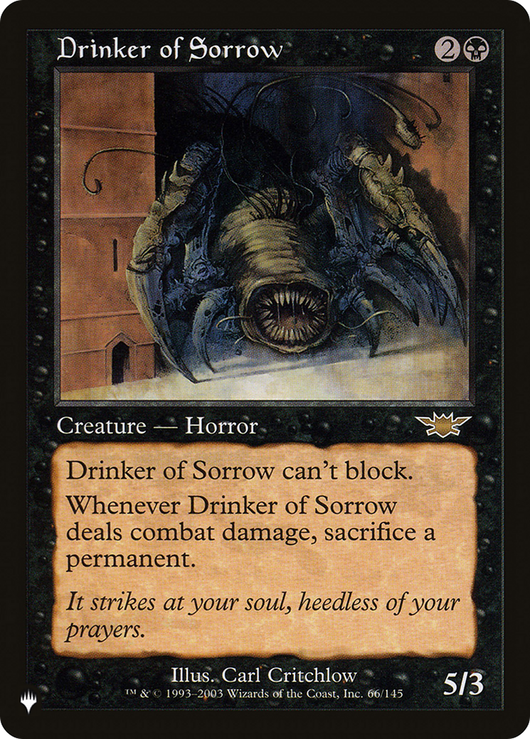 Drinker of Sorrow [The List] | Tables and Towers