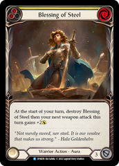 Blessing of Steel (Yellow) [DYN074] (Dynasty)  Rainbow Foil | Tables and Towers