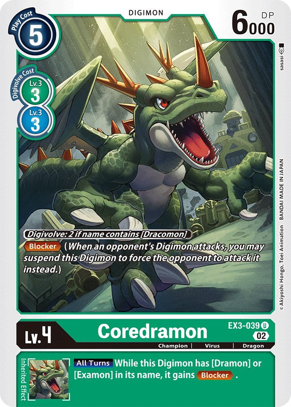 Coredramon [EX3-039] [Draconic Roar] | Tables and Towers