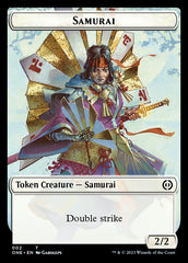 Rebel // Samurai Double-Sided Token [Phyrexia: All Will Be One Tokens] | Tables and Towers