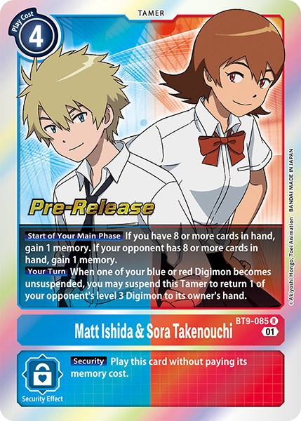 Matt Ishida & Sora Takenouchi [BT9-085] [X Record Pre-Release Promos] | Tables and Towers