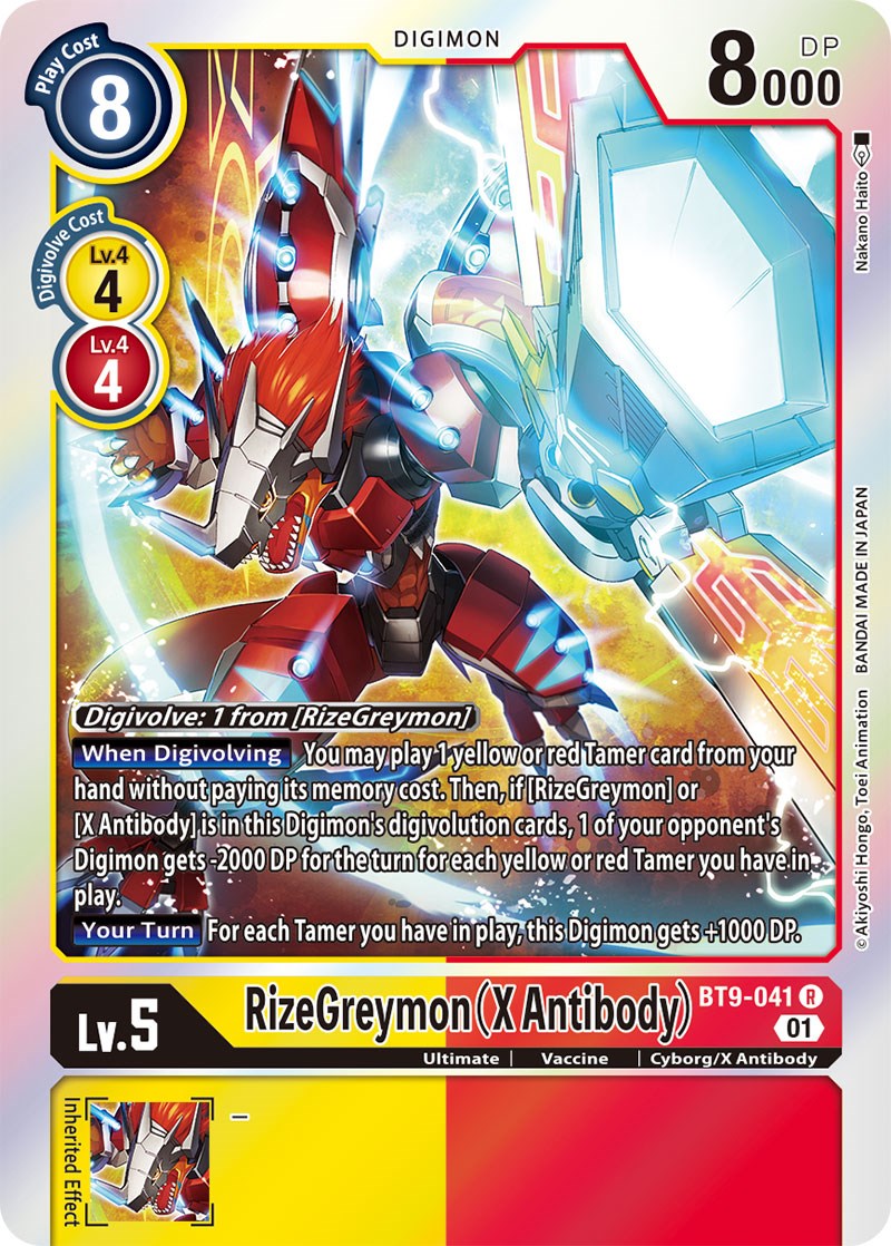 RizeGreymon (X Antibody) [BT9-041] [X Record] | Tables and Towers