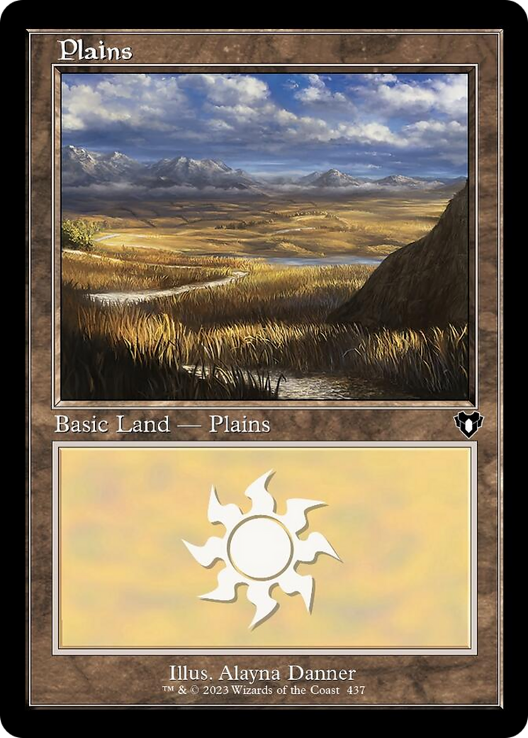 Plains (437) (Retro) [Commander Masters] | Tables and Towers