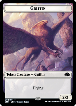 Zombie // Griffin Double-Sided Token [Dominaria Remastered Tokens] | Tables and Towers