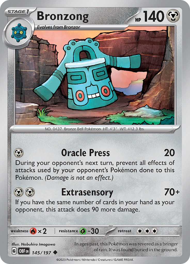 Bronzong (145/197) [Scarlet & Violet: Obsidian Flames] | Tables and Towers