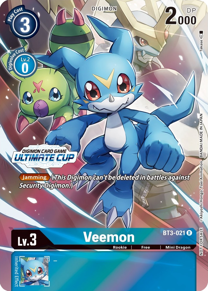 Veemon [BT3-021] (April Ultimate Cup 2022) [Release Special Booster Promos] | Tables and Towers