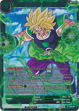 Overwhelming Energy Broly (Series 7 Super Dash Pack) (P-136) [Promotion Cards] | Tables and Towers