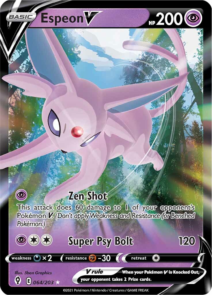 Espeon V (064/203) [Sword & Shield: Evolving Skies] | Tables and Towers