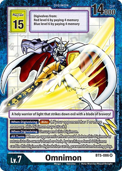 Omnimon [BT5-086] (Across Time Box Promo) [Battle of Omni Promos] | Tables and Towers