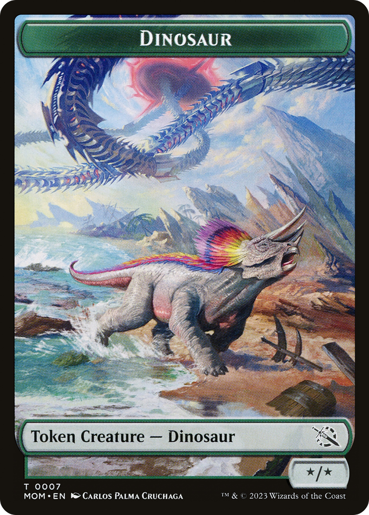 Treasure (20) // Dinosaur Double-Sided Token [March of the Machine Tokens] | Tables and Towers