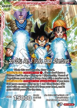 Son Goku // Son Goku, Pan, and Trunks, Space Adventurers (BT17-001) [Ultimate Squad] | Tables and Towers