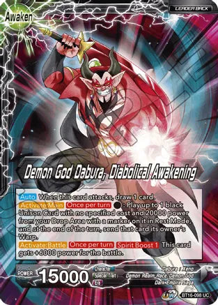 Dabura // Demon God Dabura, Diabolical Awakening (BT16-098) [Realm of the Gods] | Tables and Towers