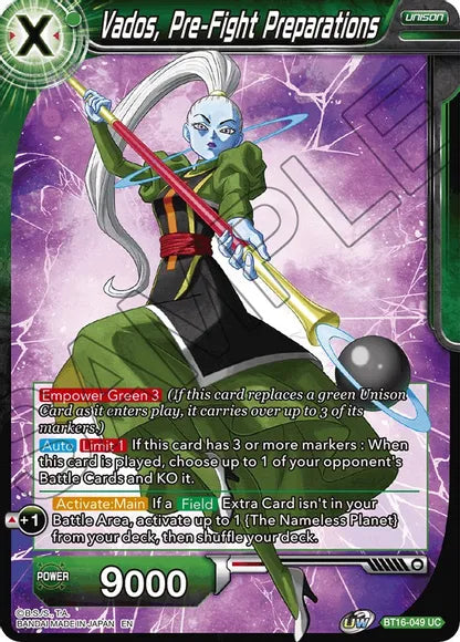 Vados, Pre-Fight Preparations (BT16-049) [Realm of the Gods] | Tables and Towers