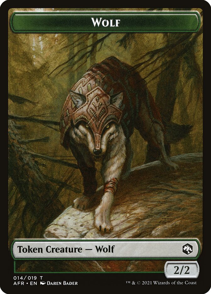 Wolf // Zombie Double-Sided Token [Dungeons & Dragons: Adventures in the Forgotten Realms Tokens] | Tables and Towers