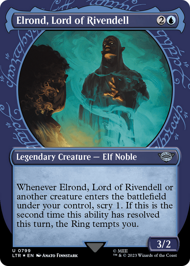 Elrond, Lord of Rivendell (Showcase) (Surge Foil) [The Lord of the Rings: Tales of Middle-Earth] | Tables and Towers