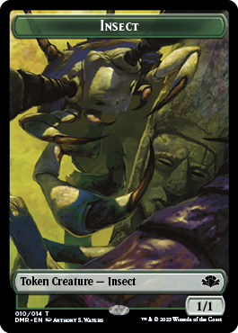 Insect // Elemental Double-Sided Token [Dominaria Remastered Tokens] | Tables and Towers