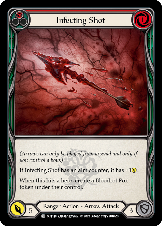 Infecting Shot (Red) [OUT118] (Outsiders)  Rainbow Foil | Tables and Towers