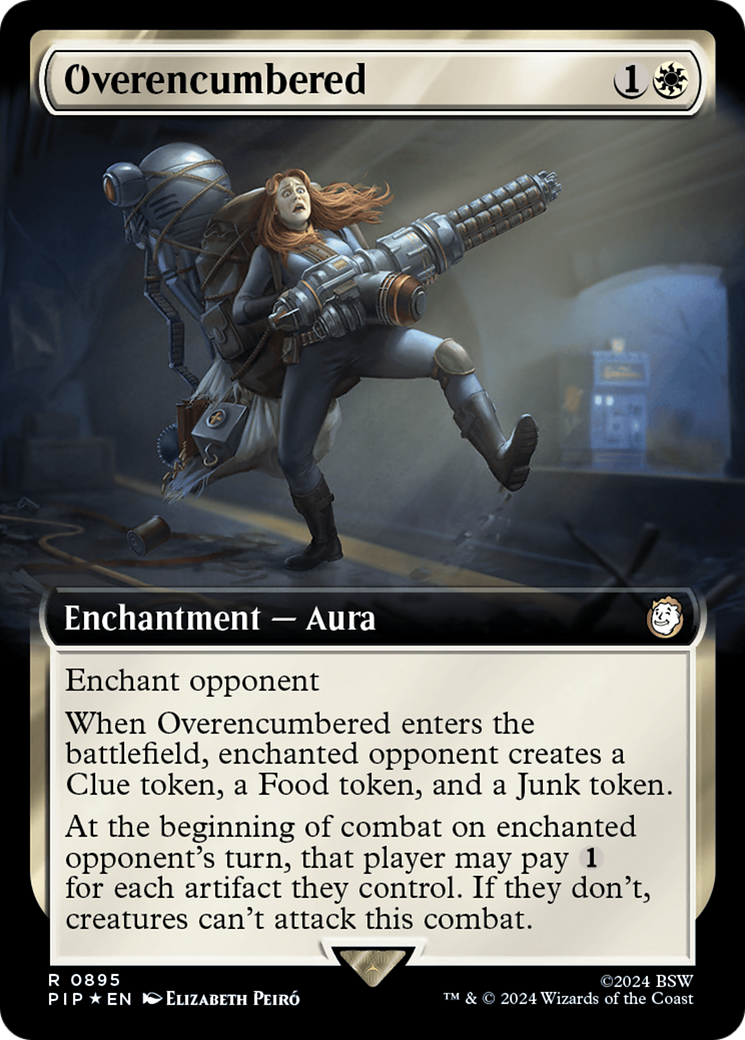 Overencumbered (Extended Art) (Surge Foil) [Fallout] | Tables and Towers