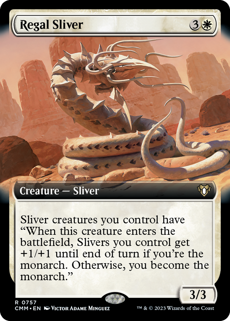 Regal Sliver (Extended Art) [Commander Masters] | Tables and Towers