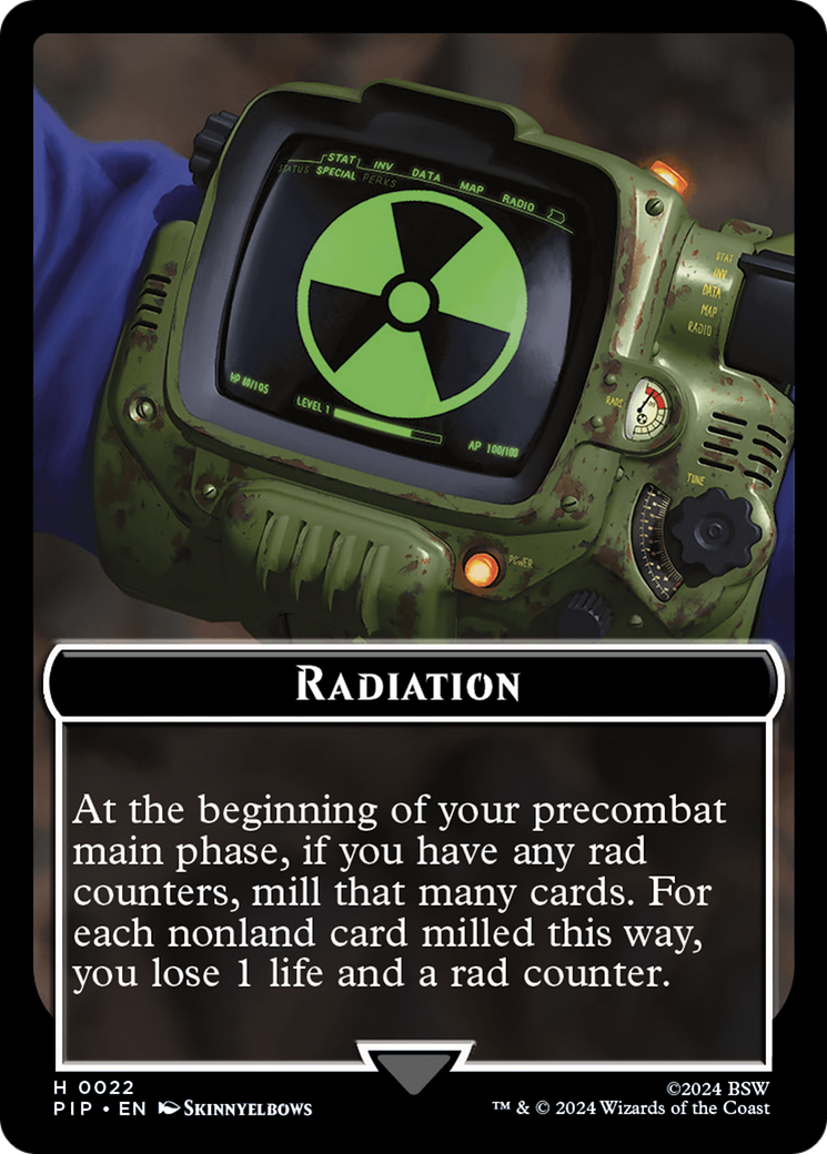 Radiation // Human Soldier Double-Sided Token [Fallout Tokens] | Tables and Towers