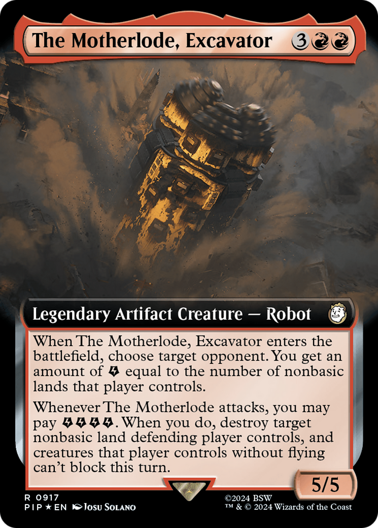 The Motherlode, Excavator (Extended Art) (Surge Foil) [Fallout] | Tables and Towers