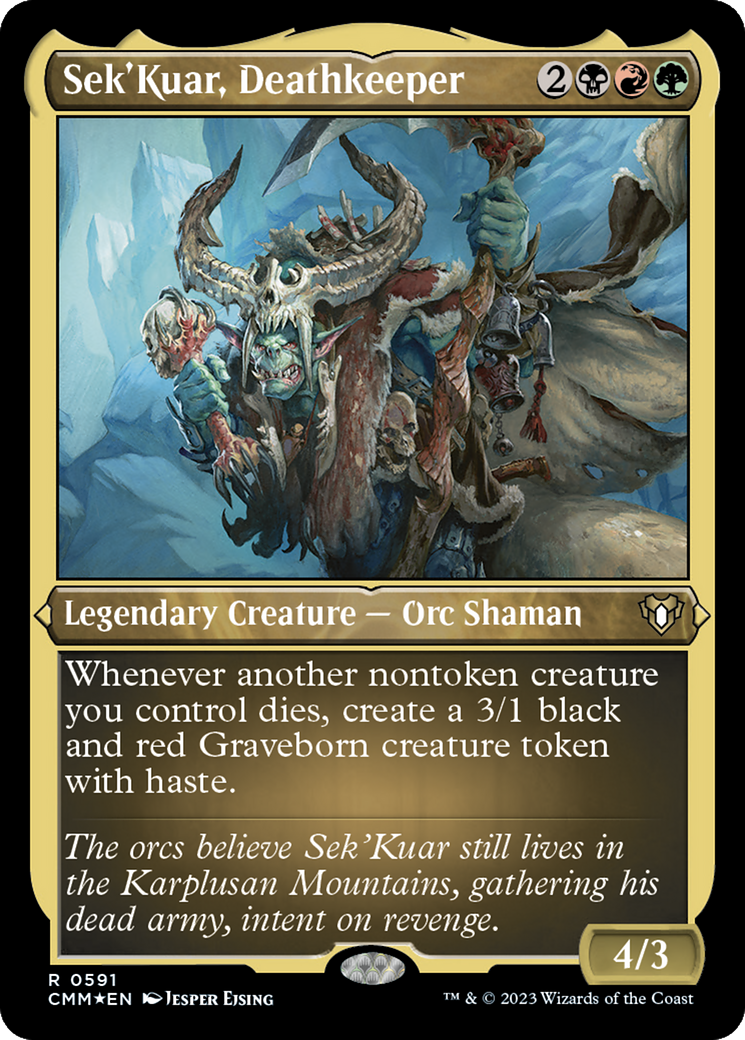 Sek'Kuar, Deathkeeper (Foil Etched) [Commander Masters] | Tables and Towers