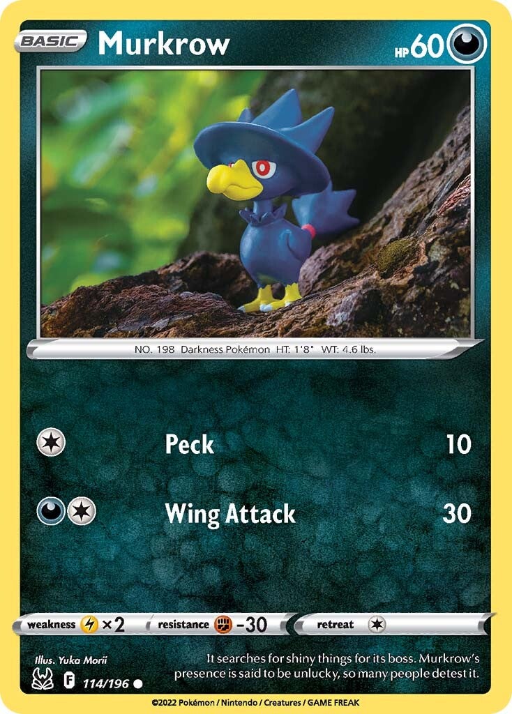 Murkrow (114/196) [Sword & Shield: Lost Origin] | Tables and Towers