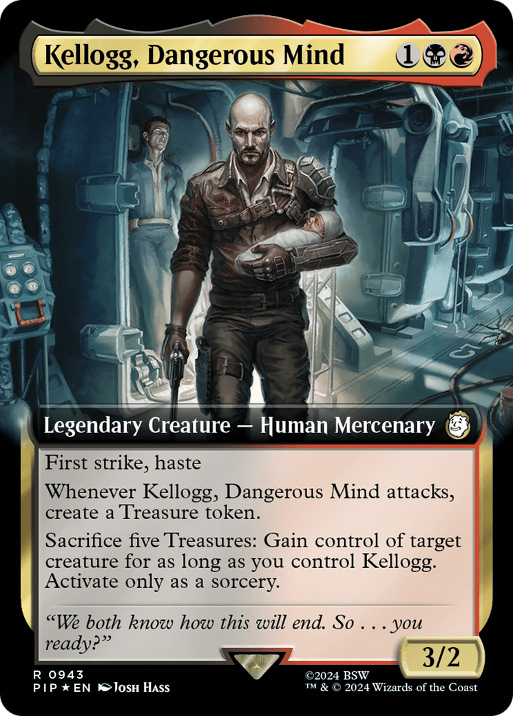 Kellogg, Dangerous Mind (Extended Art) (Surge Foil) [Fallout] | Tables and Towers