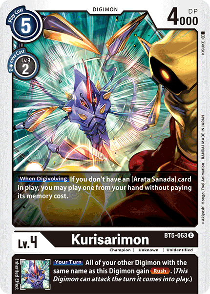 Kurisarimon [BT5-063] [Battle of Omni] | Tables and Towers