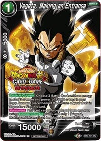 Vegeta, Making an Entrance (Top 16 Winner) (BT7-101) [Tournament Promotion Cards] | Tables and Towers