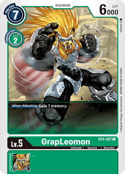 GrapLeomon [BT4-057] [Great Legend] | Tables and Towers