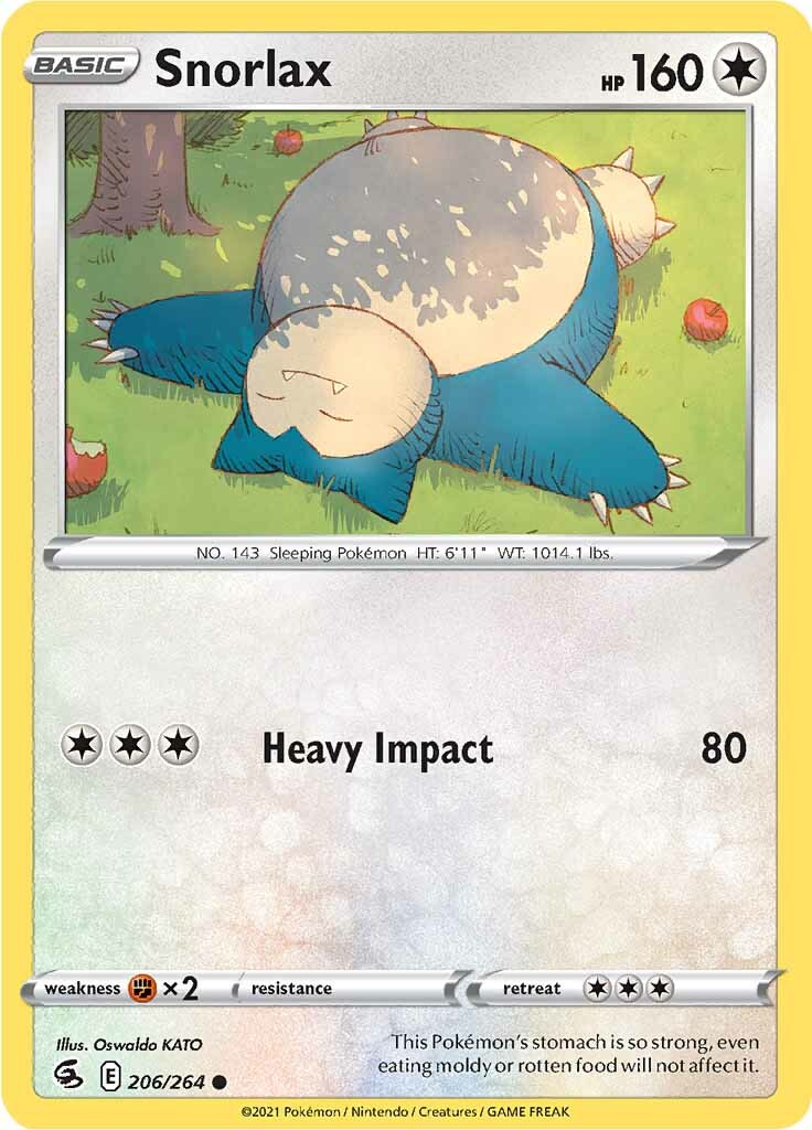 Snorlax (206/264) [Sword & Shield: Fusion Strike] | Tables and Towers