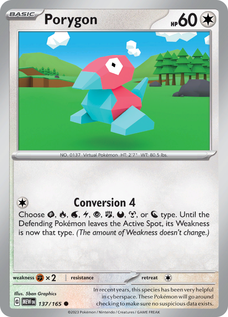 Porygon (137/165) [Scarlet & Violet: 151] | Tables and Towers